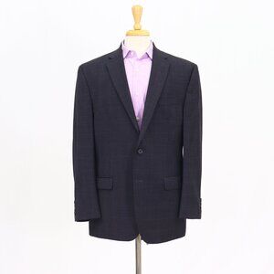 Ralph Lauren 44R Gray Blazer Sport Coat Jacket 2-Button Check Y035